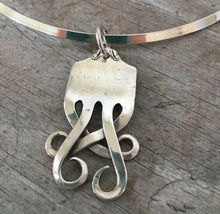Sterling Fork TEMPEST Pendant Cuff Necklace