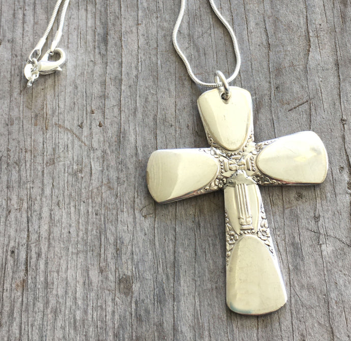 Spoon Cross Necklace - BOUQUET -  #4297