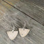 handmade spoon earrings from half of a silverplate spoon bowl