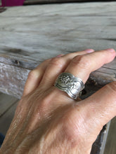 Spoon Ring with Grapes Detail Shown on Mode