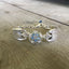 Spoon Link Bracelet with Vintage Rhinestone Earring Centerpiece