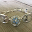 Spoon Link Bracelet with Vintage Rhinestone Earring Centerpiece