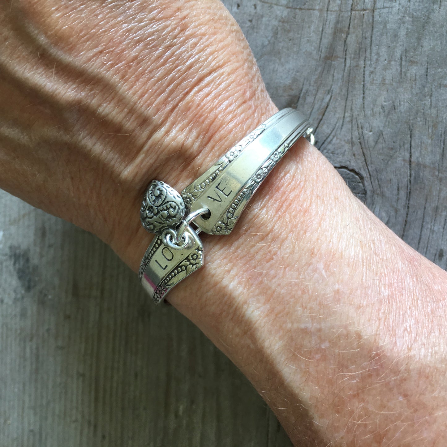Spoon Bracelet - DEL MAR - LOVE w/ Heart - #4359