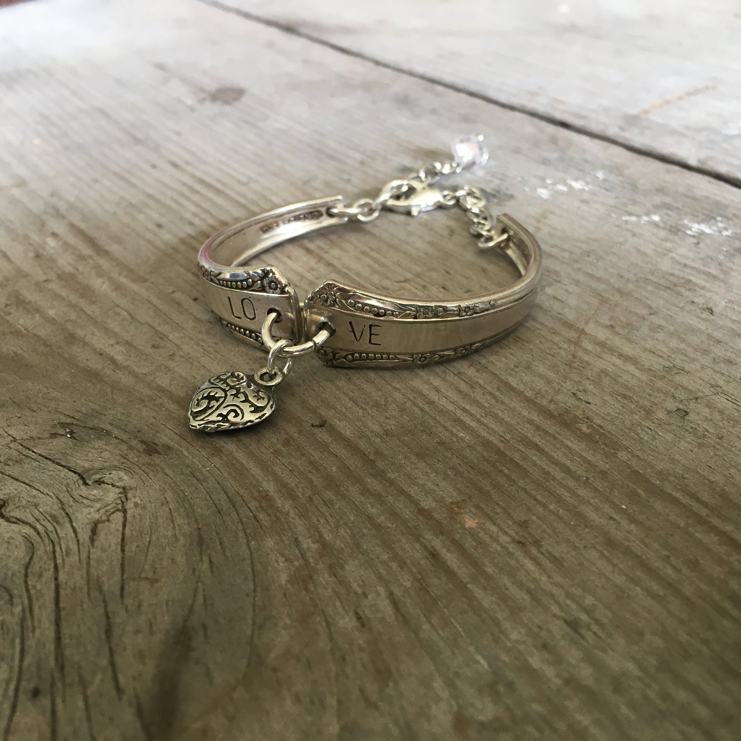 Spoon Bracelet - DEL MAR - LOVE w/ Heart - #4359