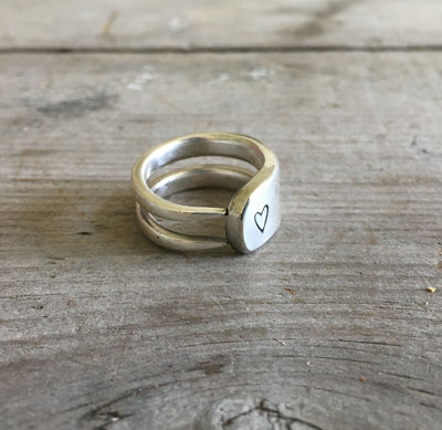 Silverware Jewelry Fork Tine Ring 