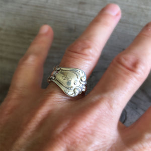 Sterling Reed & Barton Spoon Ring Shown on Hand