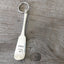 Happy Camper hand-stamped spoon keychain handcrafted from upcycled vintage silverware RV camping gift