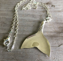 Upcycled Sivlerware Necklace made into a Whale Tail or Mermaid Tail