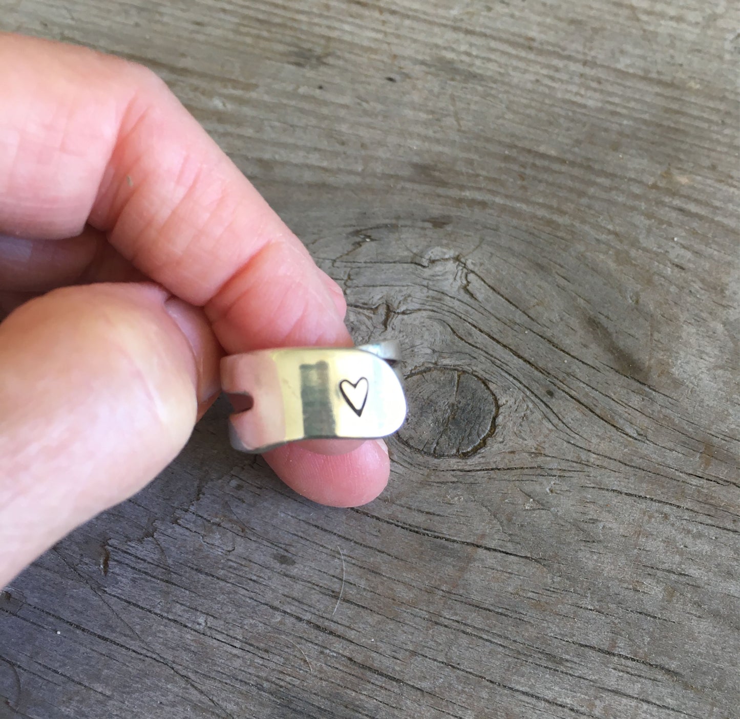 Fork Tine Ring Double - HEART - #4385