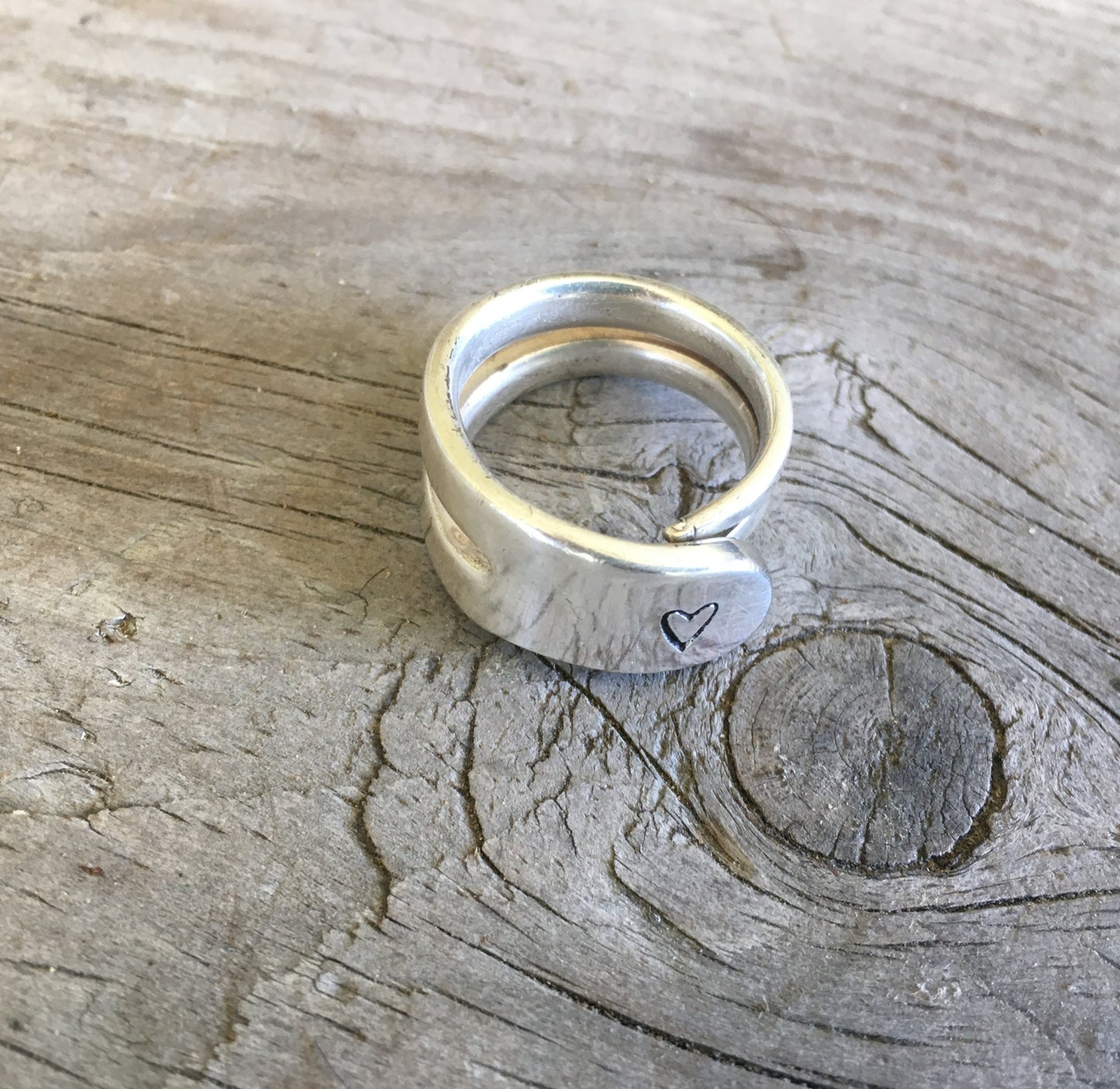 Fork Tine Ring Double - HEART - #4385