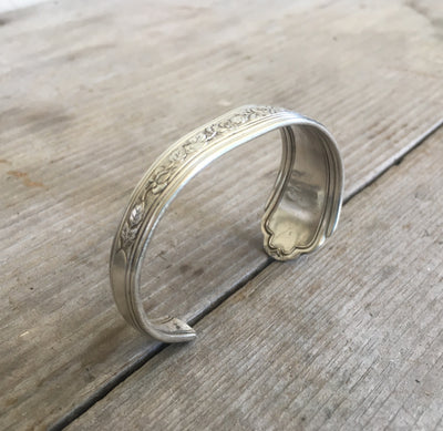 Side View of Spoon Cuff Bracelet Hand Stamped Do Epic Shit