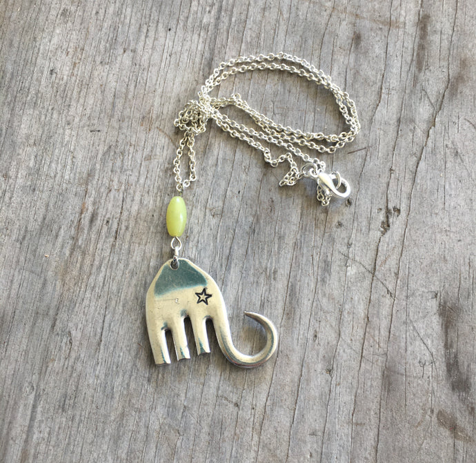 Handmade Fork Elephant Necklace