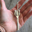 Upcycled Fork Necklace Hand Flipping Bird