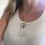 UPcycled Fork Necklace Fuck You Necklace Shown on Model