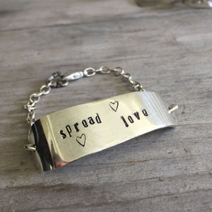 Stamped Silverware Bracelet Spread Love
