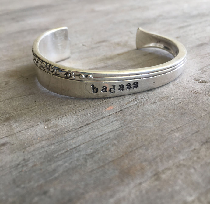 Nobility Plate Caprice Hand Stamped Spoon Bracelet Badass