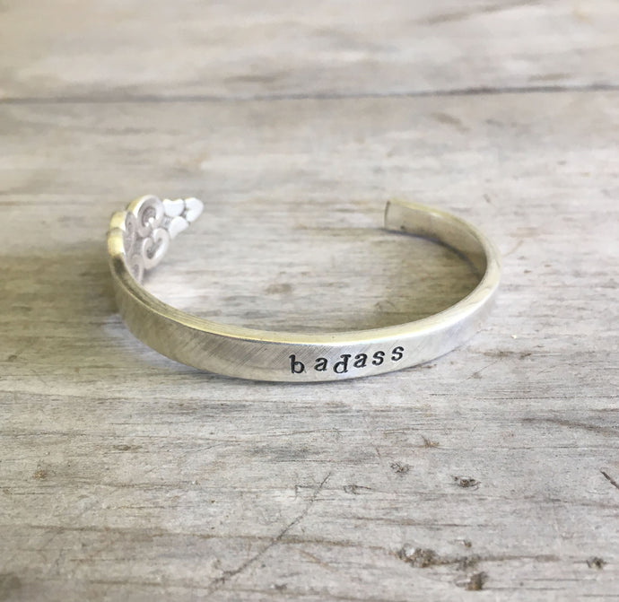 Stamped Spoon Bracelet BADASS International Silver Triumph