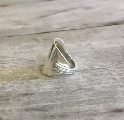 SHERATON spoon cuff ring made from upcycled vintage silverware - handmade artisan jewelry