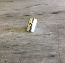 Spoon Cuf Ring Hand Stamped with a Heart Size 5.5