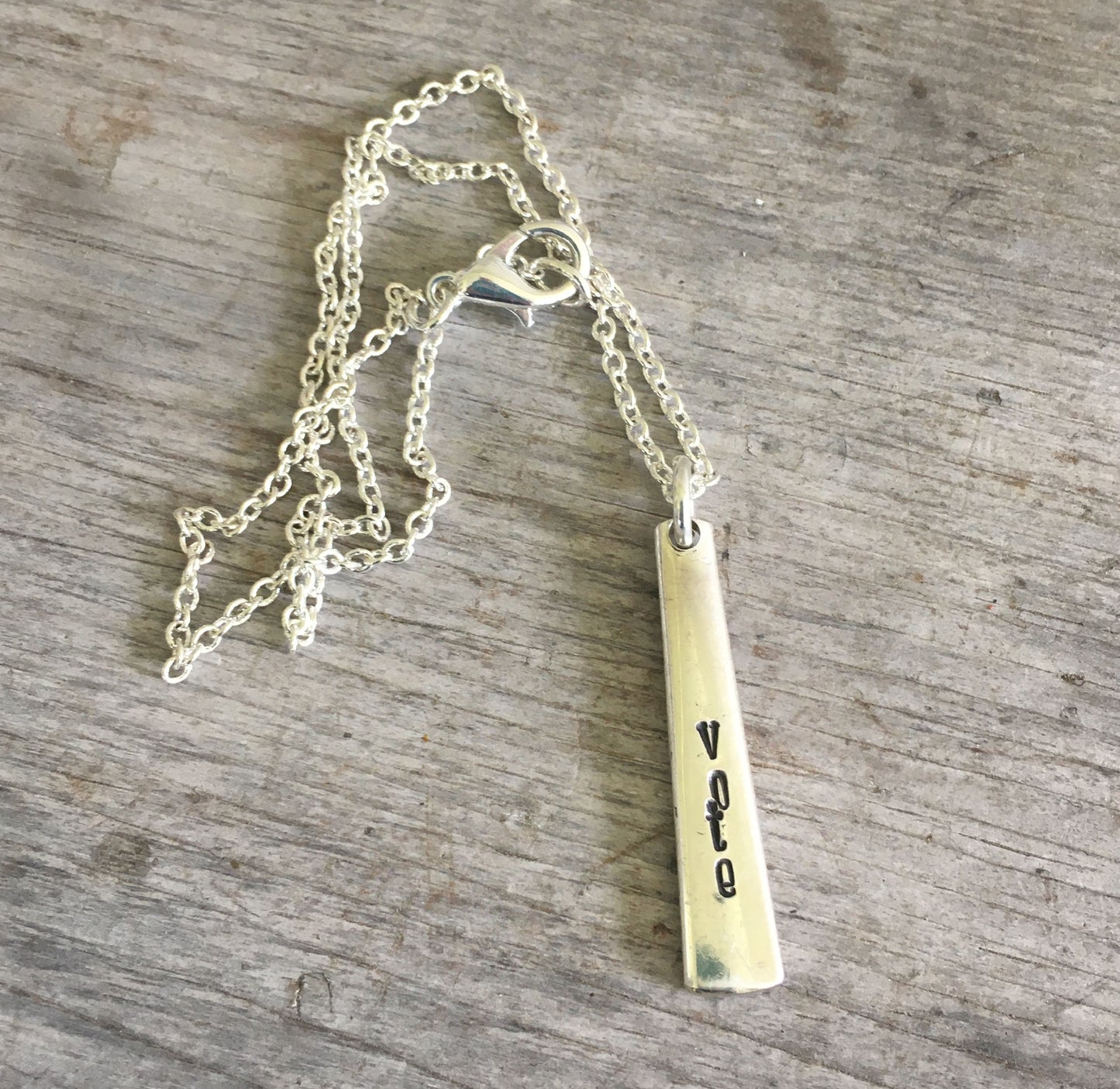 Bar Necklace - VOTE
