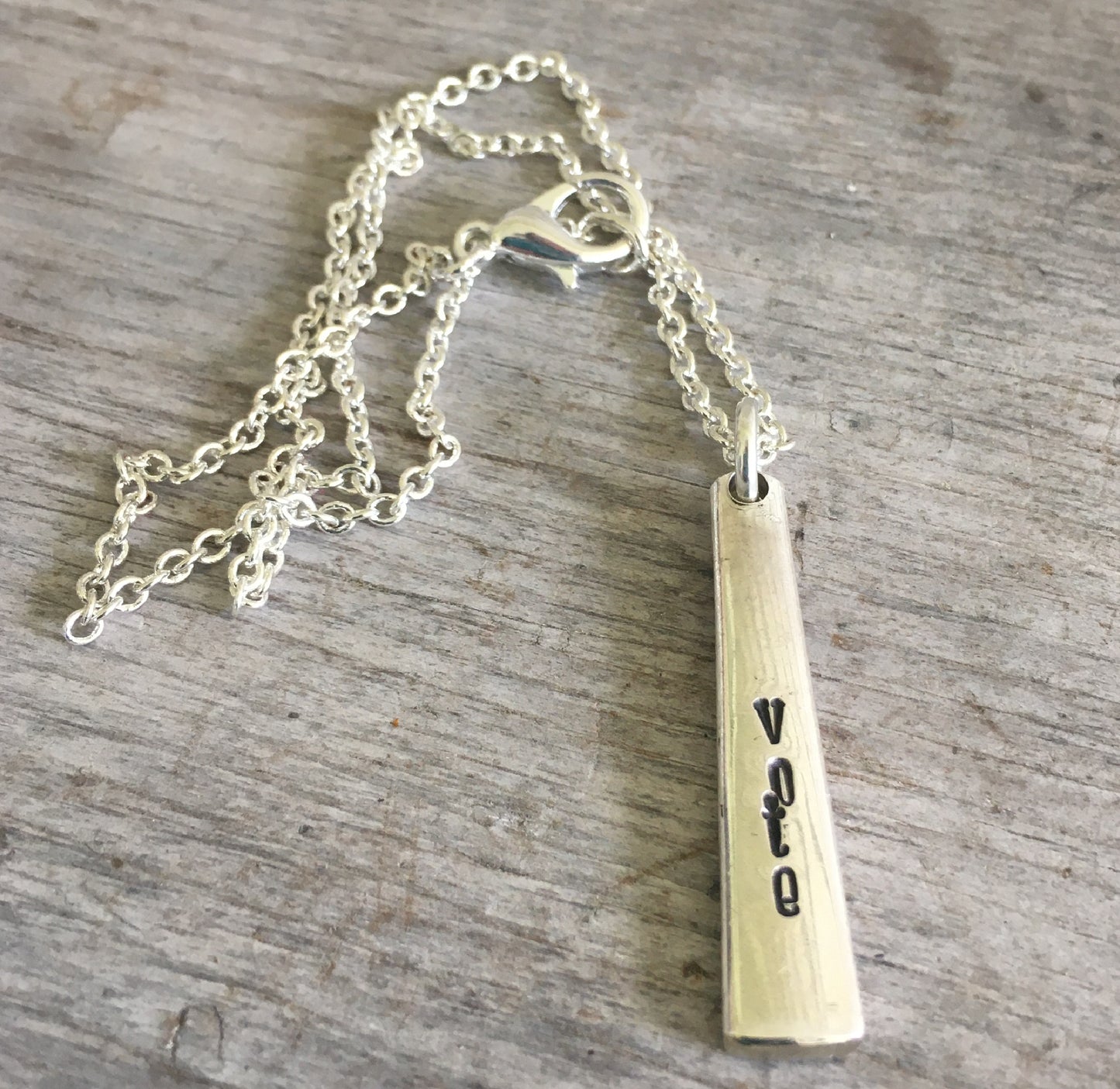 Bar Necklace - VOTE