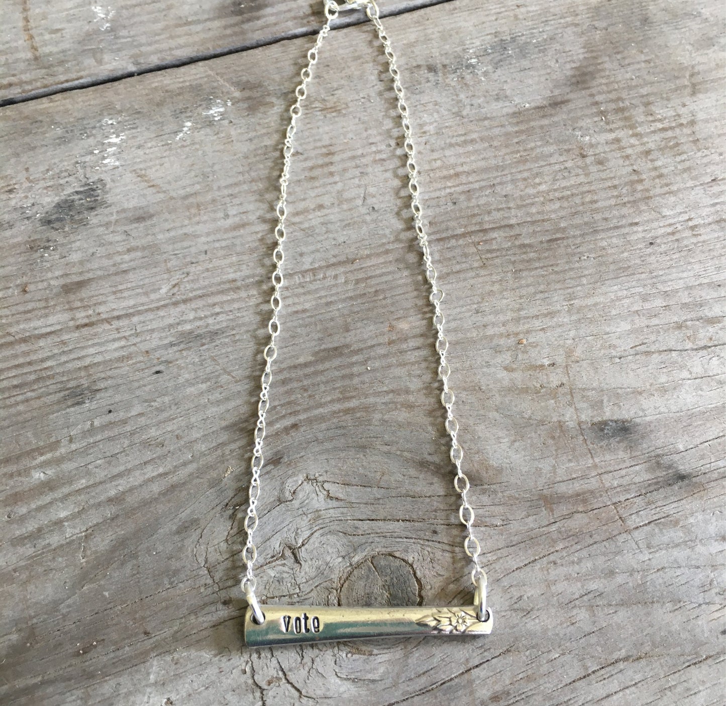 Bar Necklace - VOTE - #4450
