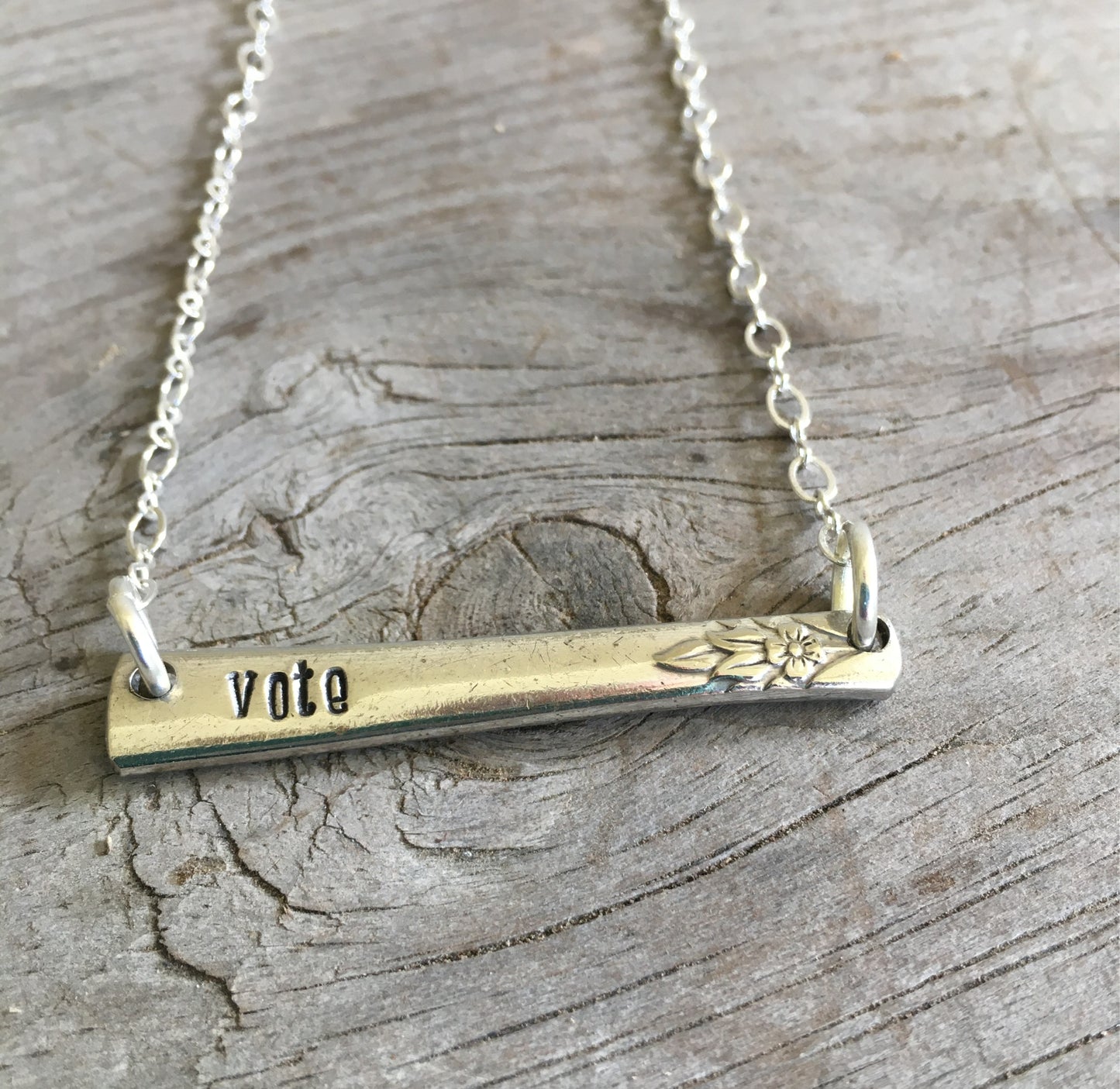 Bar Necklace - VOTE - #4450