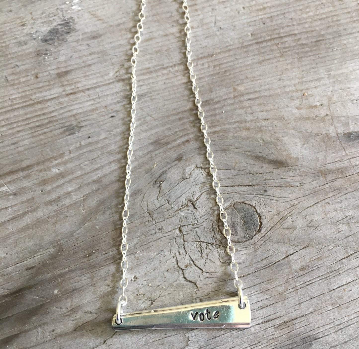 Bar Necklace - Vote - #4451