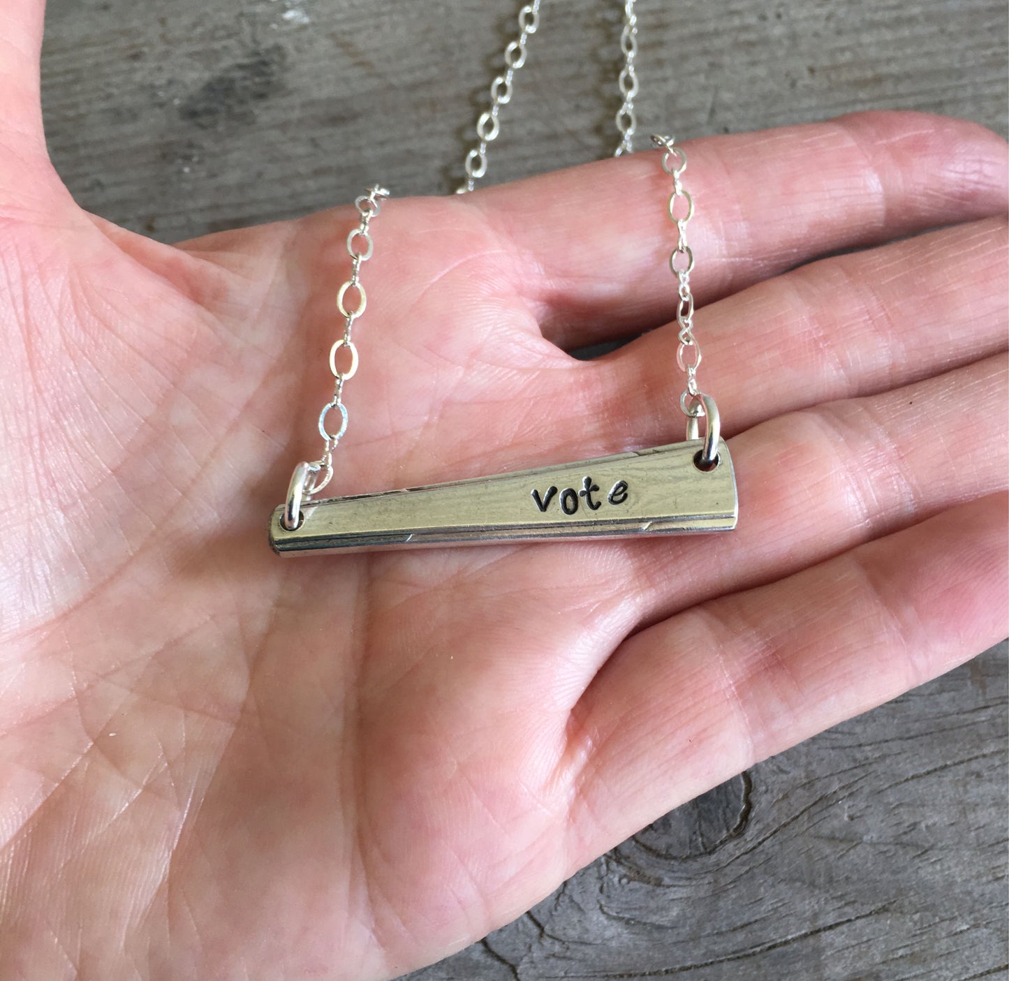 Bar Necklace - Vote - #4451