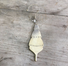 Upcycled silverware christmas tree shaped ornament