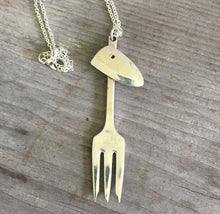Unique upcycling necklace Cocktail Fork Giraffe
