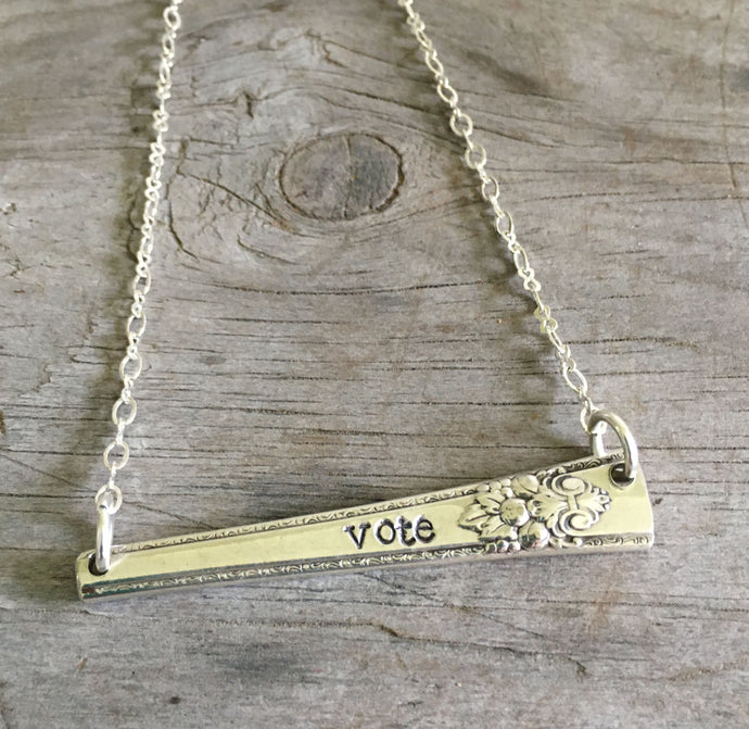 Bar Necklace - VOTE - #4461