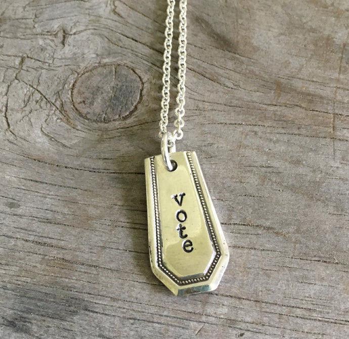 Bar Necklace - VOTE - #4462