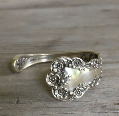 Sterling Silver Gorham Buttercup Spoon Cuff Bracelet