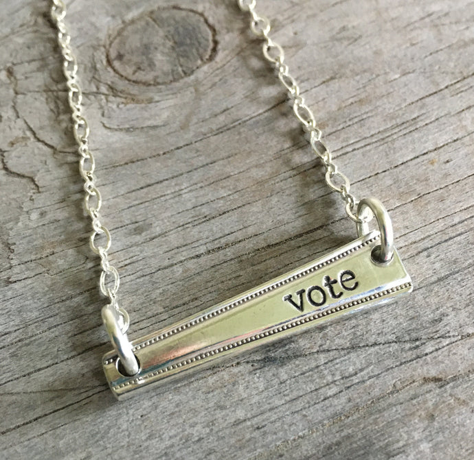 Bar Necklace - VOTE - #4468