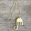 Backside of Sterling Silver Fork Elephant Necklace from Gorham Buttercup Sterling Silverware Pattern