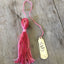 Hand Stamped Upcycled Silverware handle bookmark with hearts and flowers good vibes
