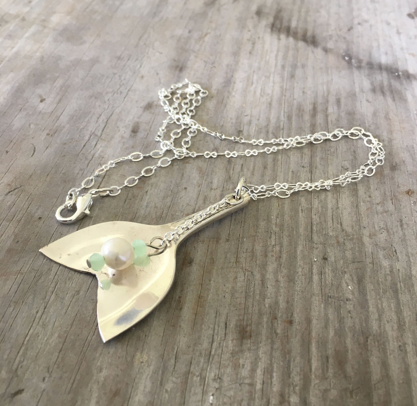 Spoon Mermaid Tail Whale Tail Necklace - #4495