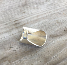 Spoon Cuff Ring with Flower Detail - #4496