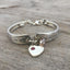 Upcycled silverware bracelet with Czech glass bead