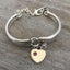 Silverware bracleet with Silverplate heart charm