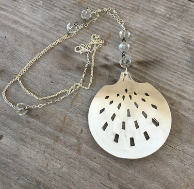 Tomato Server Boho Necklace w/ Chandelier Crystals - #4515