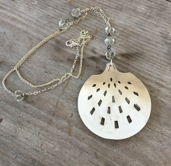 Tomato Server Boho Necklace w/ Chandelier Crystals - #4515