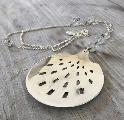 Tomato Server Boho Necklace w/ Chandelier Crystals - #4515