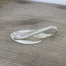 Side view stamped spoon money clip BEER