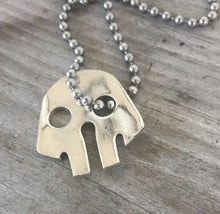 Skull Necklace made from a fork