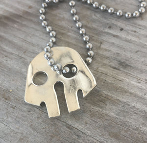 Skull Necklace made from a fork