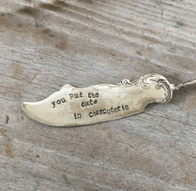 Hand Stamped Cheese Spreader/Knife - YOU PUT THE CUTE IN CHARCUTERIE - #4540