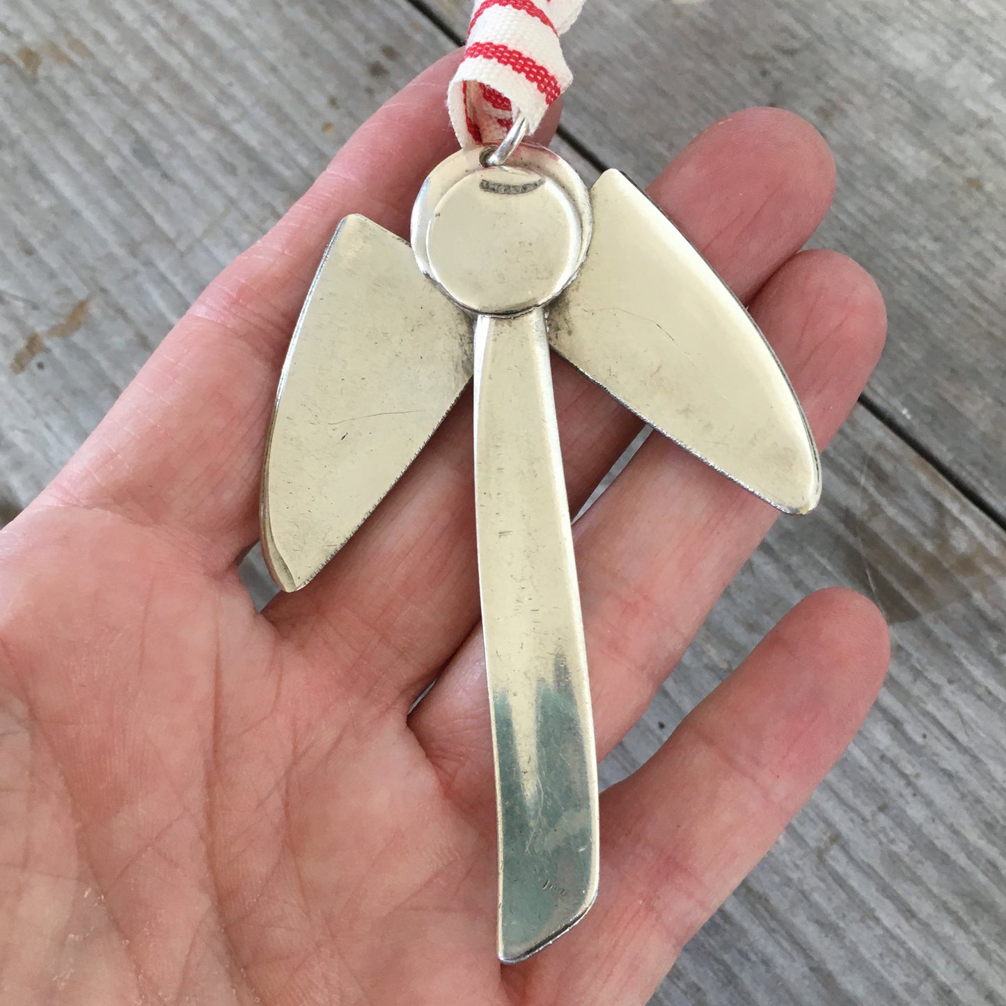 Artisan Angel Ornament - Upcycled Silverware Pieces - #4546