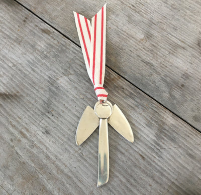 Artisan Angel Ornament - Upcycled Silverware Pieces - #4546